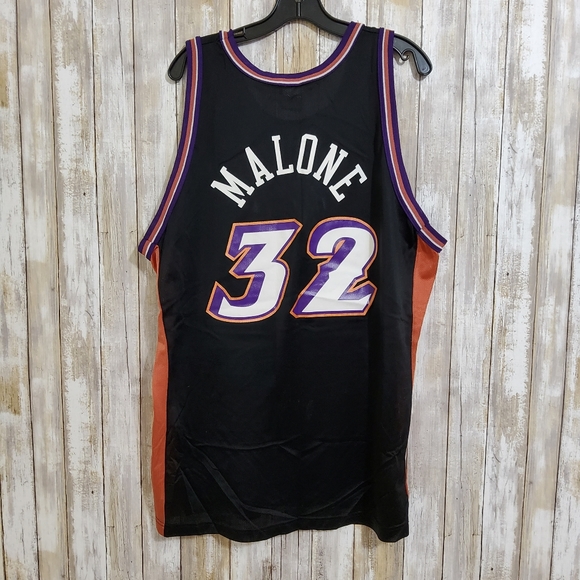 UTAH JAZZ BASKETBALL SHIRT JERSEY CHAMPION NBA SIZE 48 MEN BLACK - Picture 2 of 9